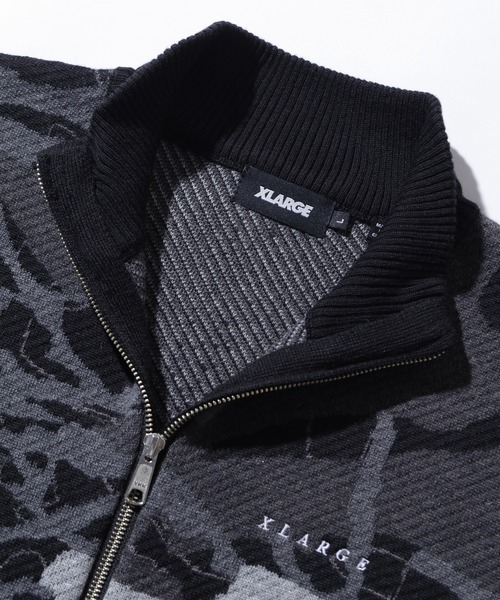 XLARGE（エクストララージ）の「GEOMETRIC ZIP UP KNIT SWEATER（ニット/セーター・メンズ・ブラック/ブルー・L/M/S/XL）」の5枚目の写真
