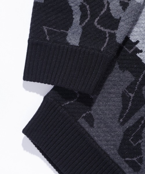 XLARGE（エクストララージ）の「GEOMETRIC ZIP UP KNIT SWEATER（ニット/セーター・メンズ・ブラック/ブルー・L/M/S/XL）」の6枚目の写真