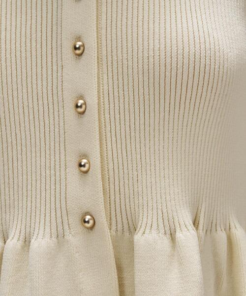 cloenc（クロエンス）の「【マシンウォッシュ】ペプラムニットプルオーバー（ニット/セーター・レディース・ブラック/オフホワイト/ライトイエロー系・02）」の10枚目の写真