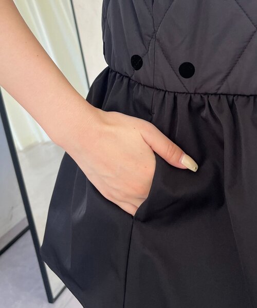 prose verse（プロズヴェール）の「フロッキードットキルティングペプラムベスト（ベスト・レディース・ブラック系その他・LARGE/MEDIUM）」の21枚目の写真