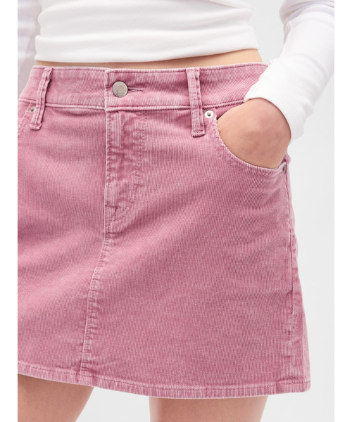 GAP（ギャップ）の「コーデュロイ ミニスカート（デニムスカート・レディース・ピンク・23/24/25/26/27/28/29）」の6枚目の写真