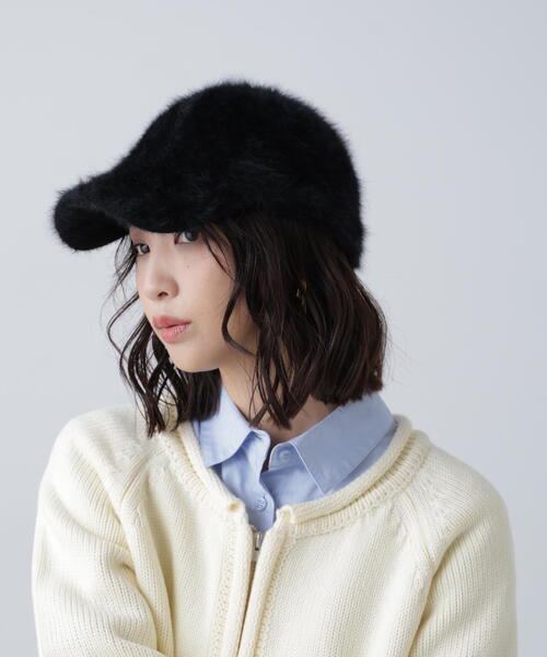 FREE'S MART（フリーズマート）の「シャギーキャップ（キャップ・レディース・ホワイト/グレー/ブラック・ﾌﾘ-）」の12枚目の写真