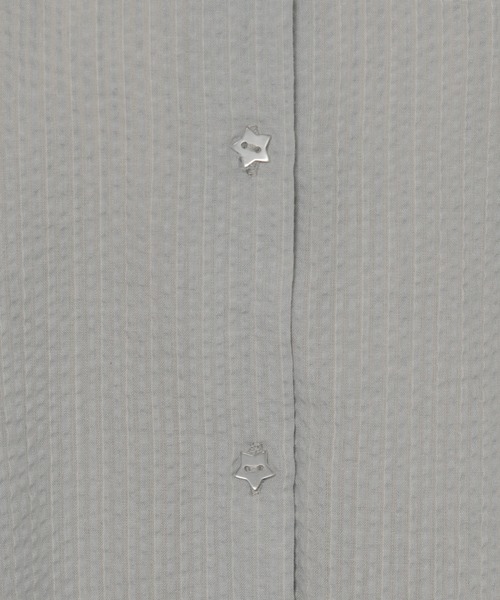 hazyl(ヘイジル)の「design button shirt / デザインボタンシャツ(シャツ/ブラウス・レディース・アイボリー/ブラウン系その他/ライトブルー・フリー)」の12枚目の写真
