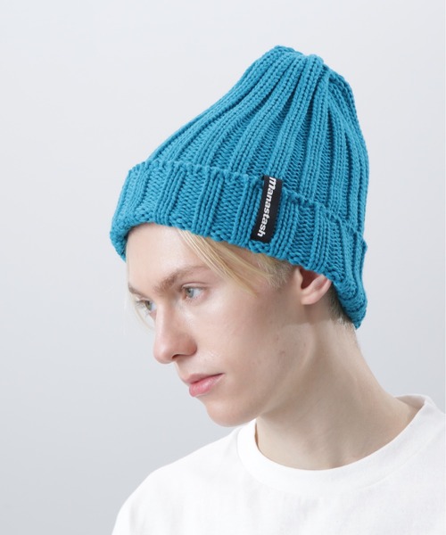 MANASTASH（マナスタッシュ）の「MANASTASH/マナスタッシュ/90'S LOGO BEANIE II/ロゴビーニー（ニットキャップ/ビーニー・メンズ・ブラック/イエロー/パープル/レッド系その他4/ブルー/オリーブ系/その他17・F）」の3枚目の写真