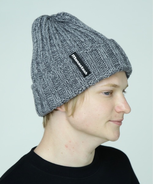 MANASTASH（マナスタッシュ）の「MANASTASH/マナスタッシュ/90'S LOGO BEANIE II/ロゴビーニー（ニットキャップ/ビーニー・メンズ・ブラック/イエロー/パープル/レッド系その他4/ブルー/オリーブ系/その他17・F）」の7枚目の写真