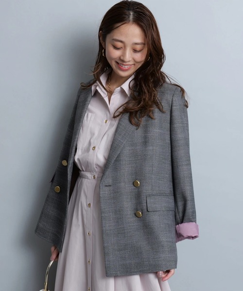 チェックテーラードジャケット（その他アウター）｜JUSGLITTY（ジャス