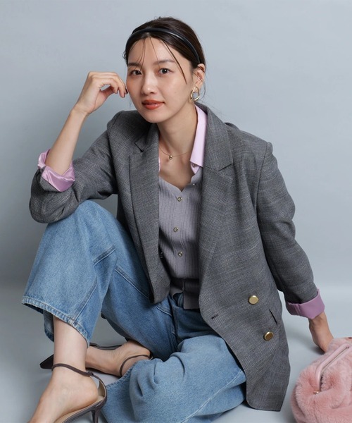 チェックテーラードジャケット（その他アウター）｜JUSGLITTY