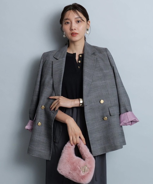 チェックテーラードジャケット（その他アウター）｜JUSGLITTY（ジャス