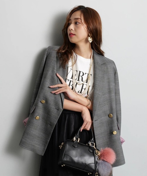 チェックテーラードジャケット（その他アウター）｜JUSGLITTY（ジャス