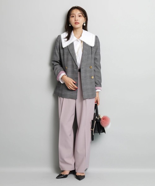 JUSGLITTY チェック柄 テーラードジャケット チェックテーラードジャケット（その他アウター）｜JUSGLITTY（ジャス