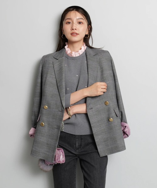 【2025AW 新品・未使用】ジャスグリッティー　チェックテイラードジャケット 2025AW 新品・未使用】ジャスグリッティー チェックテイラード