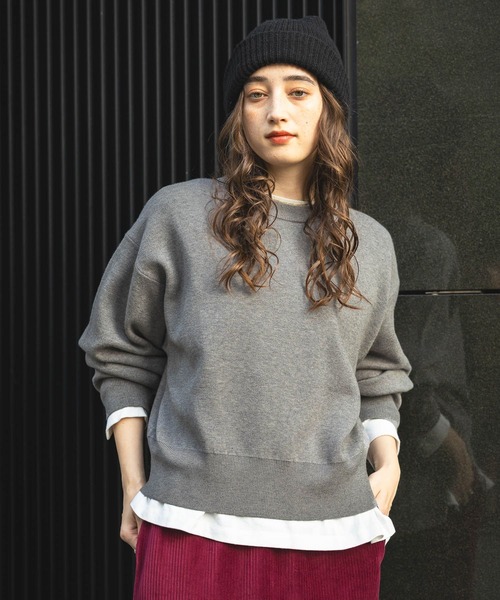 GEORGE'S(ジョージズ)の「スウェットライクニット(ニット/セーター・レディース・グレー/ネイビー/ピンク/ボルドー・SMALL/MEDIUM)」の11枚目の写真