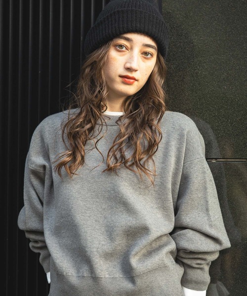 GEORGE'S(ジョージズ)の「スウェットライクニット(ニット/セーター・レディース・グレー/ネイビー/ピンク/ボルドー・SMALL/MEDIUM)」の12枚目の写真