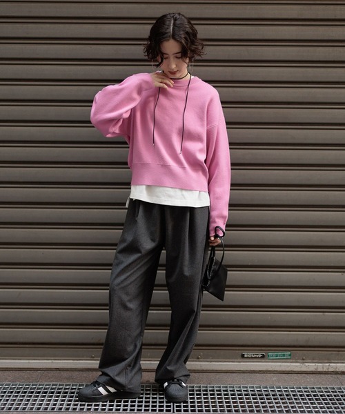 GEORGE'S(ジョージズ)の「スウェットライクニット(ニット/セーター・レディース・グレー/ネイビー/ピンク/ボルドー・SMALL/MEDIUM)」の16枚目の写真