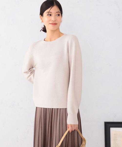 GALLORIA（ギャローリア）の「スパンコール使いニット（ニット/セーター・レディース・ライトグレー/ライトパープル/ネイビー・LL/S/M/L）」の2枚目の写真