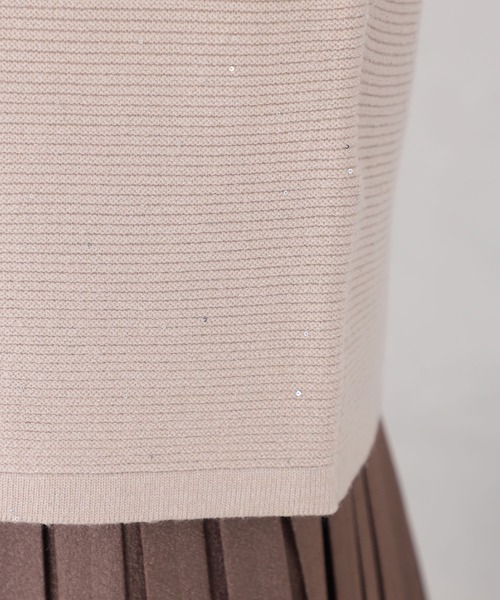 GALLORIA（ギャローリア）の「スパンコール使いニット（ニット/セーター・レディース・ライトグレー/ライトパープル/ネイビー・LL/S/M/L）」の13枚目の写真