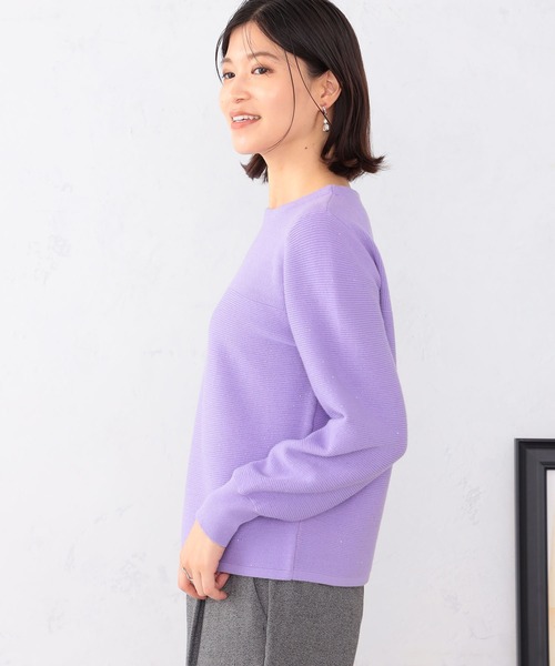 GALLORIA（ギャローリア）の「スパンコール使いニット（ニット/セーター・レディース・ライトグレー/ライトパープル/ネイビー・LL/S/M/L）」の7枚目の写真