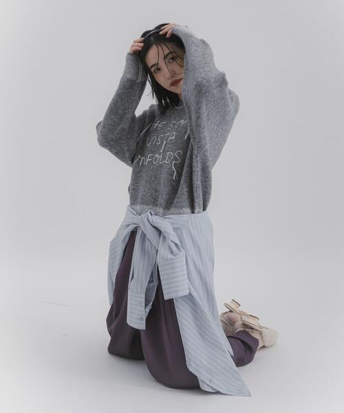 セール】ロゴシシュウバイカラーリブニット（ニット/セーター）｜SENSE