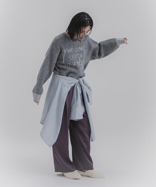 セール】ロゴシシュウバイカラーリブニット（ニット/セーター）｜SENSE