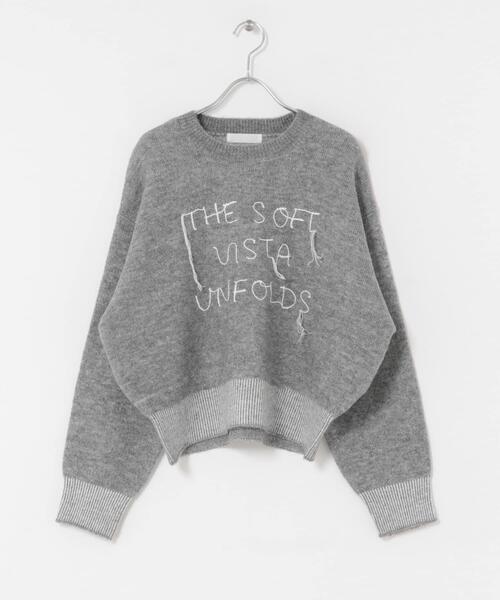SENSE OF PLACE by URBAN RESEARCH（センスオブプレイスバイアーバンリサーチ）の「ロゴシシュウバイカラーリブニット（ニット/セーター・レディース・ブルー/グレー/ベージュ・ONE）」の19枚目の写真