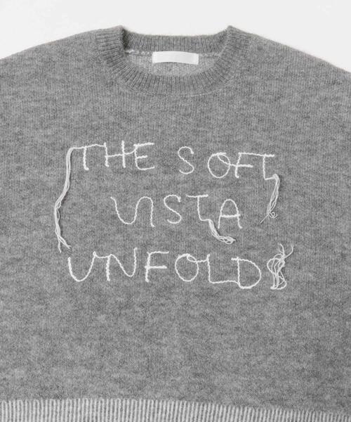 SENSE OF PLACE by URBAN RESEARCH（センスオブプレイスバイアーバンリサーチ）の「ロゴシシュウバイカラーリブニット（ニット/セーター・レディース・ブルー/グレー/ベージュ・ONE）」の20枚目の写真