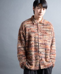 Magine（マージン）の「【SELECT】PF:MOHAIR LIKE MULTI COLOR SHIRTS KNIT/モヘア調マルチカラー シャツニットカーディガン（カーディガン/ボレロ）」