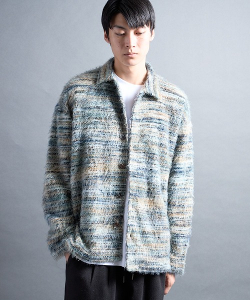 SELECT】PF:MOHAIR LIKE MULTI COLOR SHIRTS KNIT/モヘア調マルチ