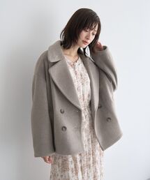 YECCA VECCA | ビッグカラーニットビーバーショートコート(その他アウター)