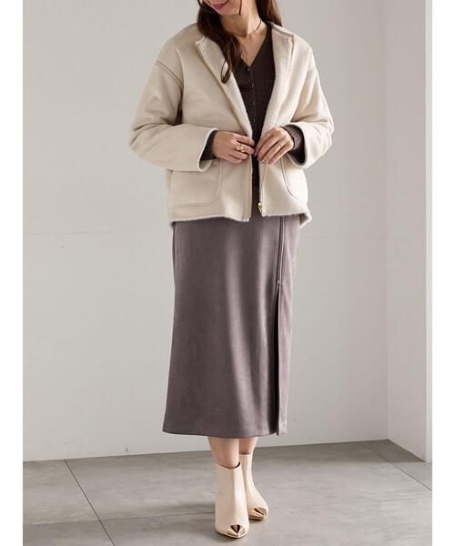 Te chichi（テチチ）の「リバーシブルファームートンブルゾン（ブルゾン・レディース・ベージュ/モカ・F）」の3枚目の写真