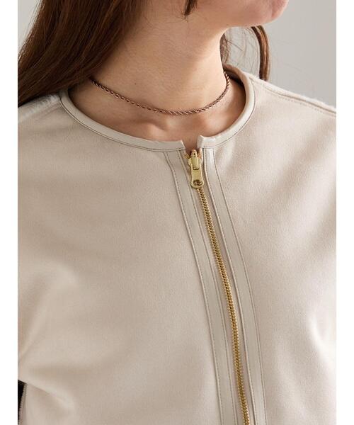 Te chichi（テチチ）の「リバーシブルファームートンブルゾン（ブルゾン・レディース・ベージュ/モカ・F）」の8枚目の写真