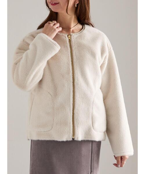 Te chichi（テチチ）の「リバーシブルファームートンブルゾン（ブルゾン・レディース・ベージュ/モカ・F）」の10枚目の写真