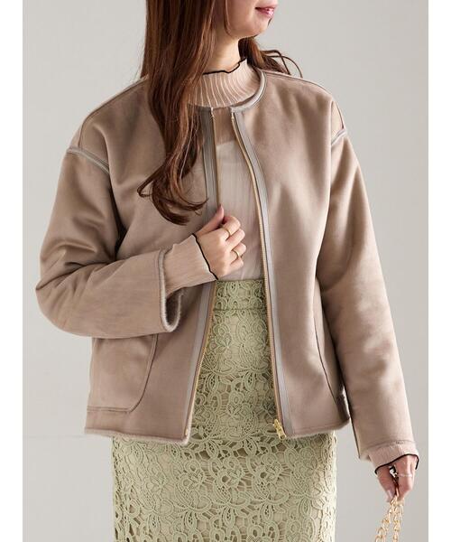 Te chichi（テチチ）の「リバーシブルファームートンブルゾン（ブルゾン・レディース・ベージュ/モカ・F）」の15枚目の写真