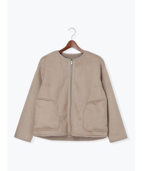 Te chichi（テチチ）の「リバーシブルファームートンブルゾン（ブルゾン・レディース・ベージュ/モカ・F）」の19枚目の写真