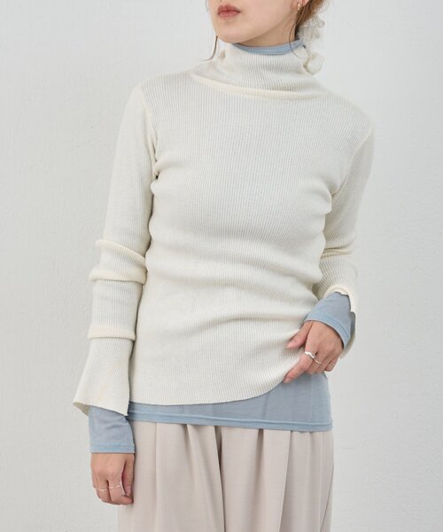 SHENERY(シーナリー)の「ハイネックリブニット(ニット/セーター・レディース・ブラック/グレー/オフホワイト・FREE)」の8枚目の写真