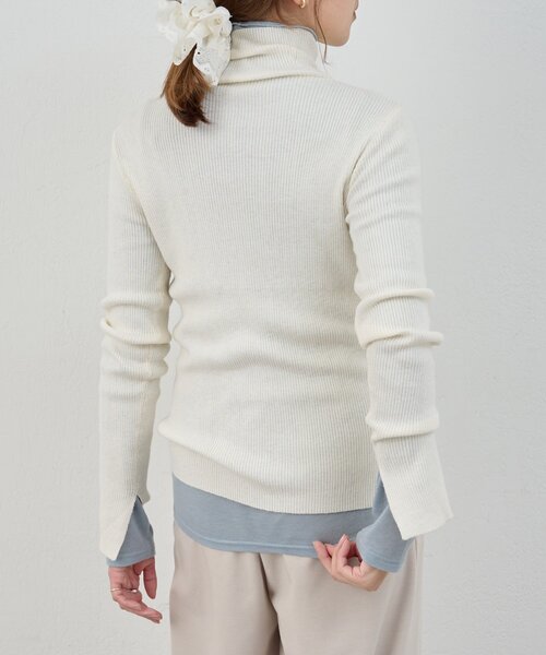 SHENERY(シーナリー)の「ハイネックリブニット(ニット/セーター・レディース・ブラック/グレー/オフホワイト・FREE)」の9枚目の写真