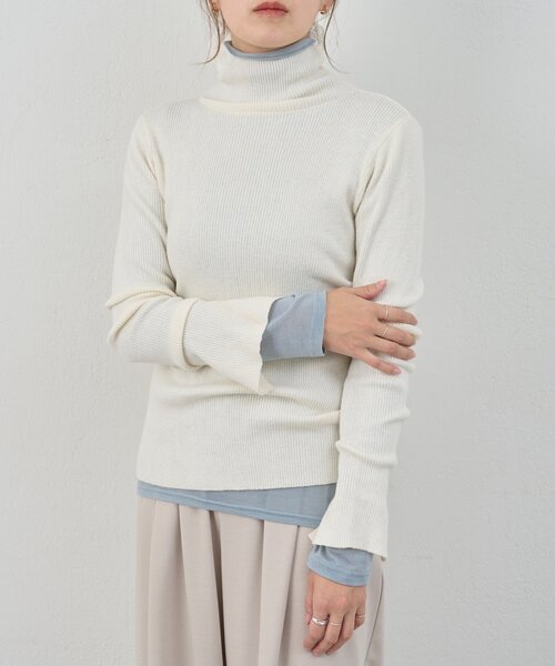 SHENERY(シーナリー)の「ハイネックリブニット(ニット/セーター・レディース・ブラック/グレー/オフホワイト・FREE)」の10枚目の写真