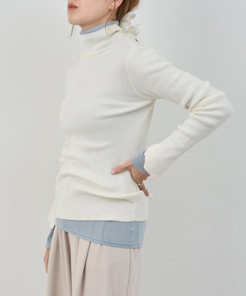 SHENERY(シーナリー)の「ハイネックリブニット(ニット/セーター・レディース・ブラック/グレー/オフホワイト・FREE)」の11枚目の写真