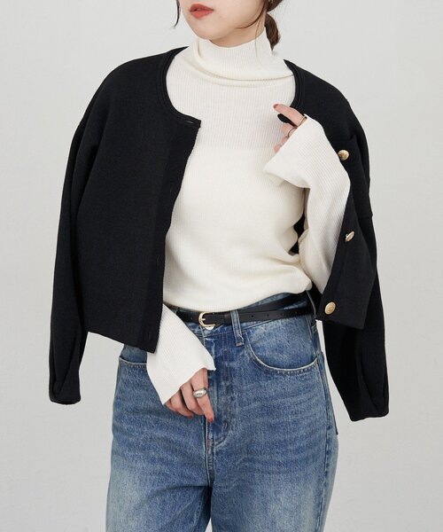 SHENERY(シーナリー)の「ハイネックリブニット(ニット/セーター・レディース・ブラック/グレー/オフホワイト・FREE)」の17枚目の写真