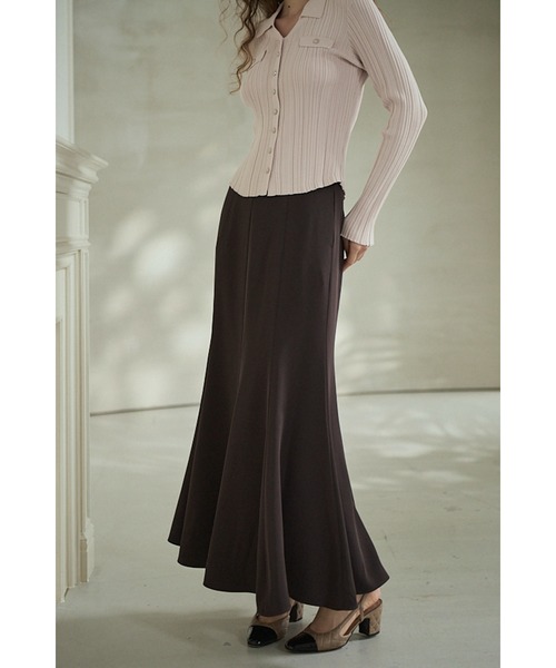 Estella.K(エステラケー)の「Robe Skirt ナローラインロングスカート(スカート・レディース・ブラック/ブラウン・SMALL/MEDIUM)」の2枚目の写真