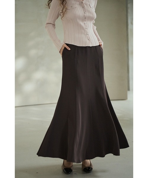 Estella.K(エステラケー)の「Robe Skirt ナローラインロングスカート(スカート・レディース・ブラック/ブラウン・SMALL/MEDIUM)」の7枚目の写真