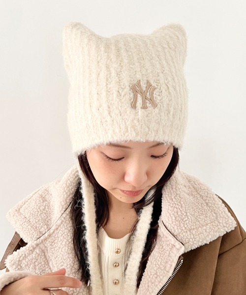 r*.様 MLB 猫耳ニット帽 セール】【日本未発売/WEB限定】MLB KOREA(エムエルビーコリア)/猫耳