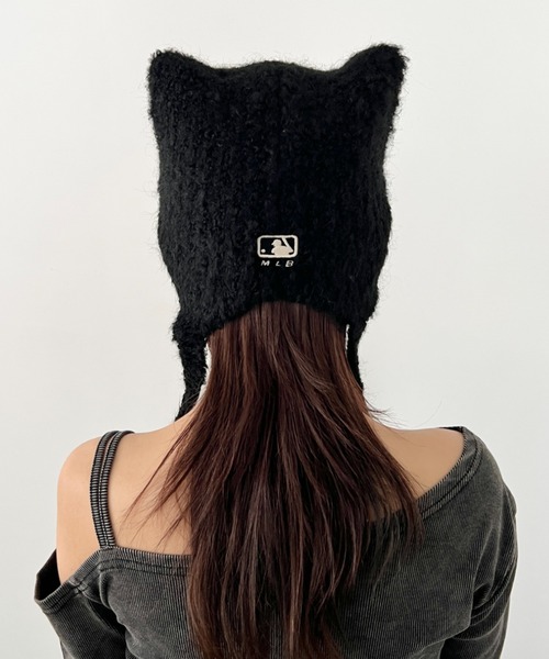 日本未発売/WEB限定】MLB KOREA(エムエルビーコリア)/猫耳 ねこ耳ビーニー