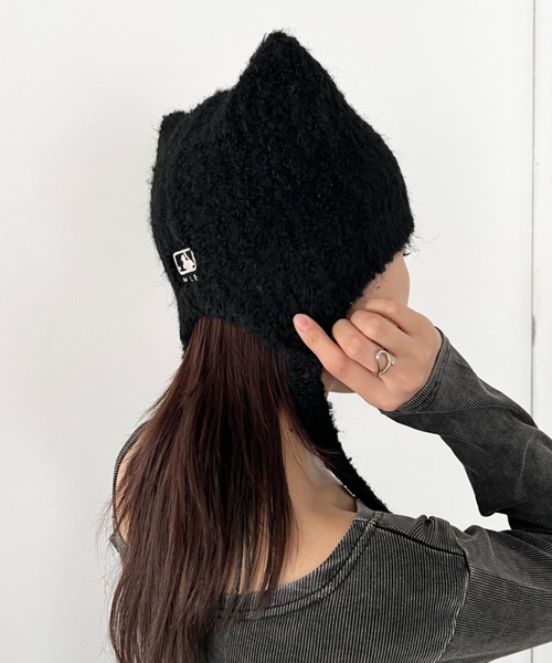日本未発売/WEB限定】MLB KOREA(エムエルビーコリア)/猫耳 ねこ耳ビーニー