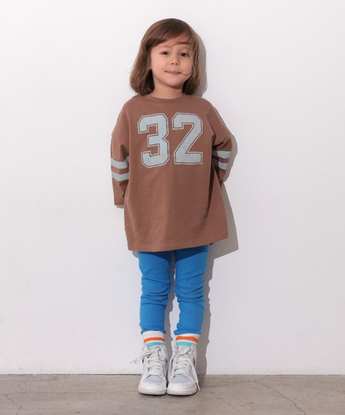 Ocean&Ground(オーシャン&グラウンド)の「ナンバリングビッグロンT(Tシャツ/カットソー・キッズ・レッド/ブラウン/グリーン・100/90/80/110/140/130/120)」の11枚目の写真