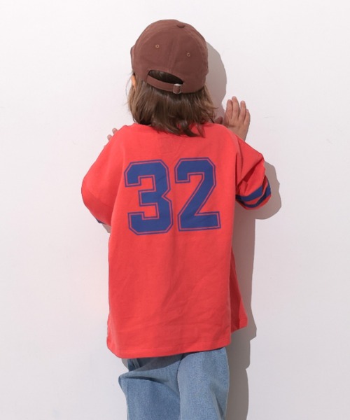 Ocean&Ground(オーシャン&グラウンド)の「ナンバリングビッグロンT(Tシャツ/カットソー・キッズ・レッド/ブラウン/グリーン・100/90/80/110/140/130/120)」の14枚目の写真