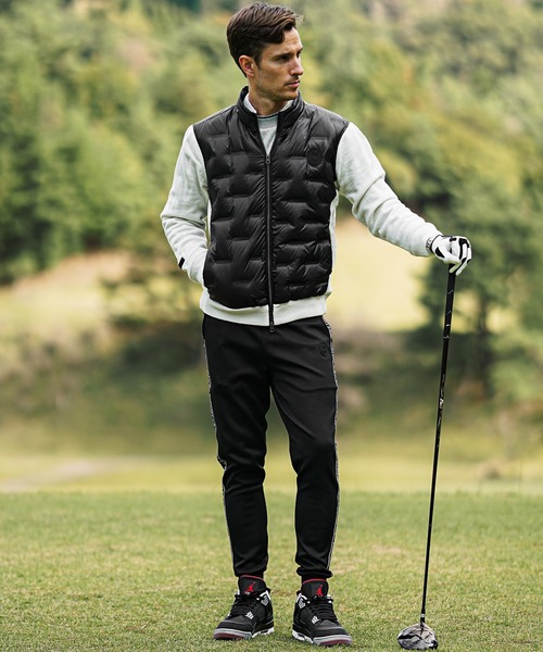 DIVINER GOLF】袖ニット切替圧着キルトダウンブルゾン メンズ ゴルフ