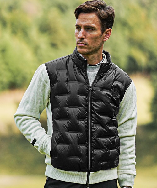 DIVINER GOLF】袖ニット切替圧着キルトダウンブルゾン メンズ ゴルフ