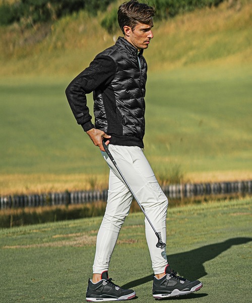 DIVINER GOLF】袖ニット切替圧着キルトダウンブルゾン メンズ ゴルフ