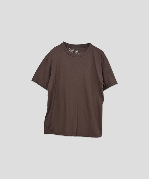WHYTO.(ホワイト)の「「WHYTO. / ホワイト」カラーエンブロイダリーTシャツ(Tシャツ/カットソー・レディース・パープル/ブラウン/ブラック/オフホワイト/ブルー・FREE)」の4枚目の写真