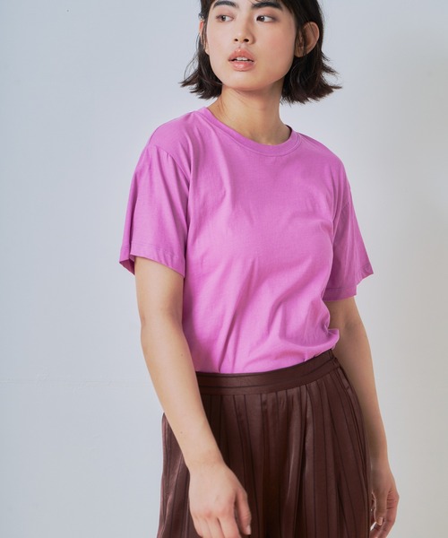 WHYTO.(ホワイト)の「「WHYTO. / ホワイト」カラーエンブロイダリーTシャツ(Tシャツ/カットソー・レディース・パープル/ブラウン/ブラック/オフホワイト/ブルー・FREE)」の17枚目の写真